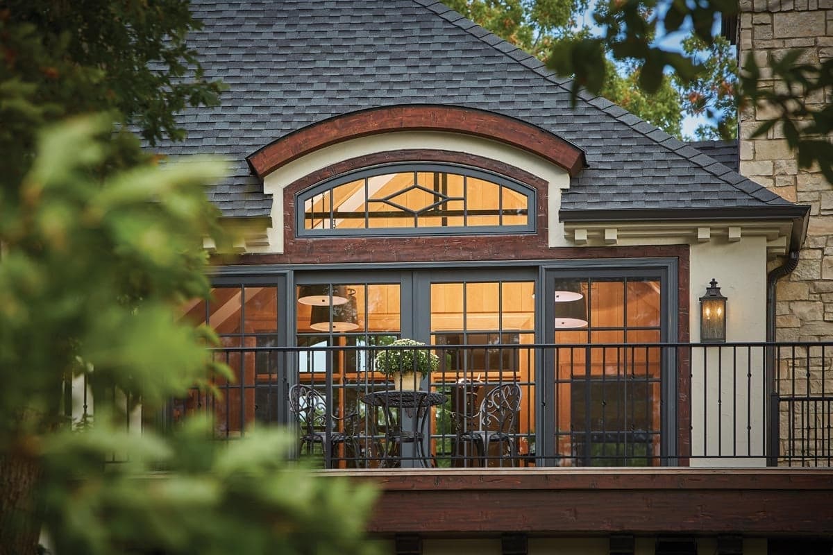 Ultra Series sliding patio door, and radius window