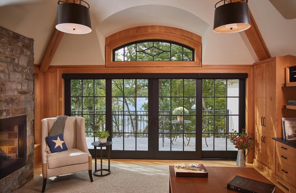 Divided lites also can form interesting shapes within a traditional rectangular window