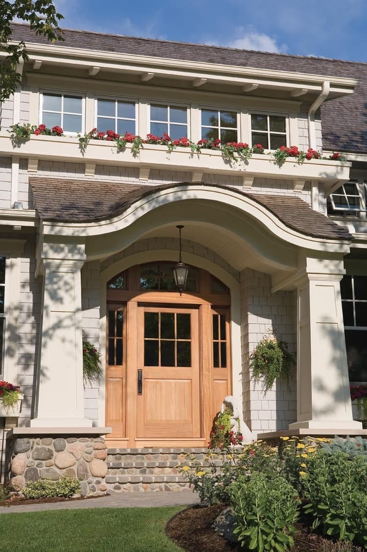 Heritage Series craftsman door with sidelites and transom