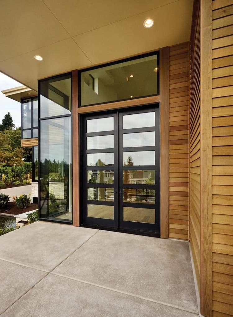 Ultra Series entrance door, Inswing French door with 4-1/2" wide PDL bars