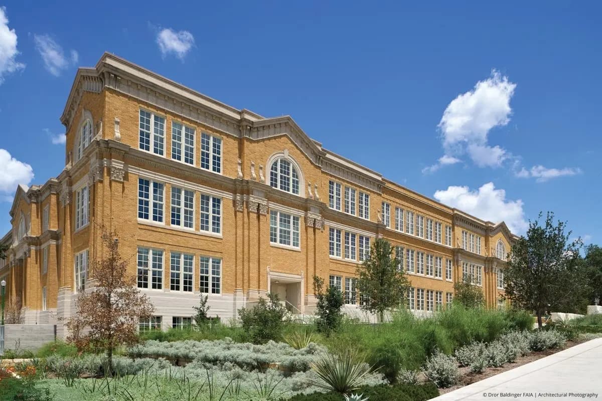 AN201 - exterior of university - Ultra picture double hungs